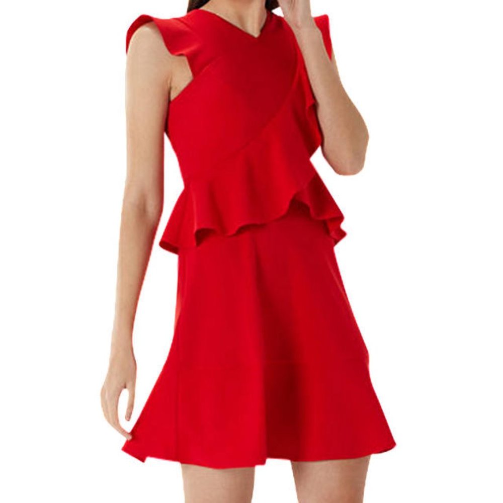 Coast Beatrice Red Ruffle Dress